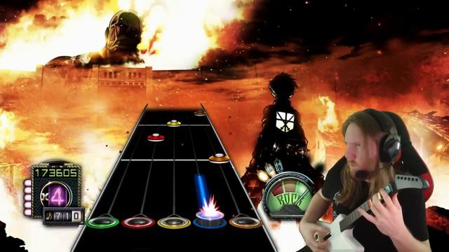 Attack on Titan Meets Metal 100% FC! (Guitar Hero Custom Song) смотреть онлайн