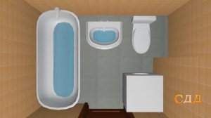 Разделение совмещенного санузла на ванную и туалет.