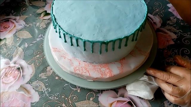 Тортик на 6 лет для девочки. Оформление тортика. Кремовые торты. смотреть онлайн