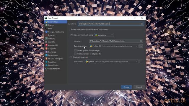 PyQt - Receta 1: Creación de Proyecto Python смотреть онлайн