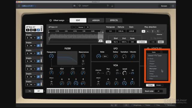 17. Edit Section - Voice FX & Output