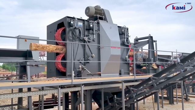 Окорочный станок KRAFTER RD-600 | Процесс окорки древесины смотреть онлайн