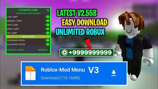 ROBLOX MOD MENU ROBLOX MOD APK 2023 ROBUX SCRIPT VERSION 2 560 362 MEDIAFIRE DOWNLOAD смотреть онлайн