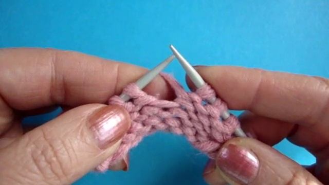 Вязание скрещенной лицевой петли Урок 33 Вязание на спицах Knitting basics stitch смотреть онлайн