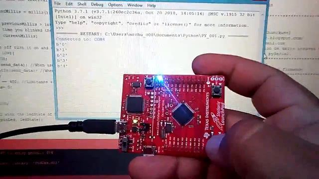 Stellaris LaunchPad & Energia - Send data to python смотреть онлайн