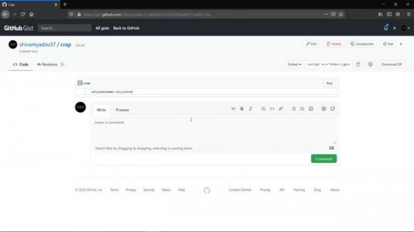 How to create a gist in Github Repository | @github @gist @git @code_sharing