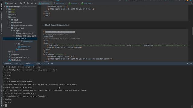 Task - 2 - Nginx | Run nginx with docker | custom conf & html | proxypass | access logs | deny смотреть онлайн