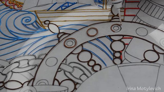 Мастер класс. Рисунок на стекле. Морская композиция. Морской пейзаж. Drawing On Glass. Seascape.