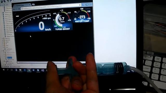 Websocket dashboard with boost sensor + arduino ADC смотреть онлайн
