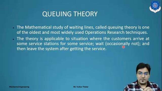 L 20 Introduction of Queuing Theory and its application|Operations Research|Mechanical смотреть онлайн