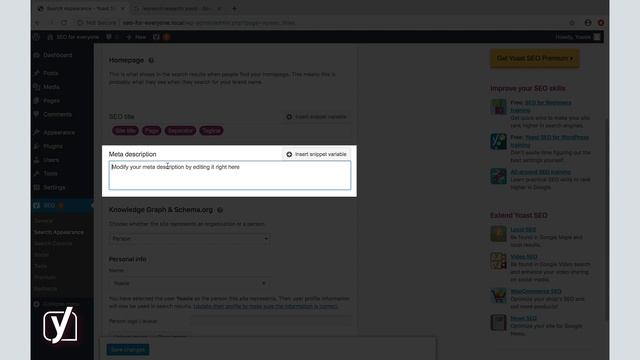Yoast SEO Search Appearance settings | General tab | Yoast SEO for WordPress смотреть онлайн