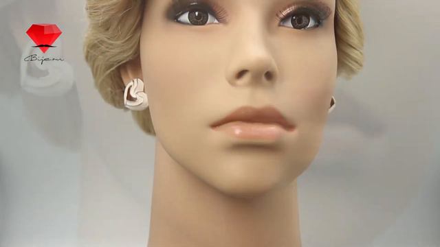 Bije.ru: Серьги с покрытием розовым золотом и белой эмалью Aclebalda (Аклебальда) смотреть онлайн