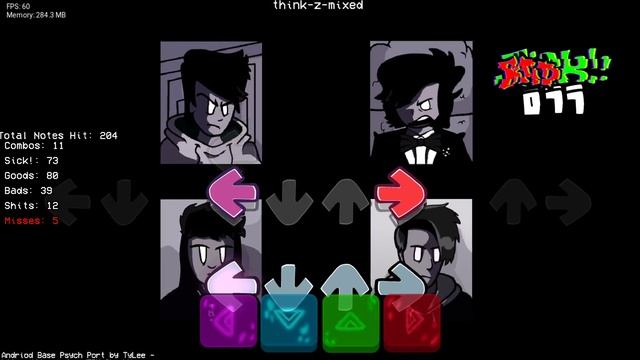 FNF Think Z mixed on mobile смотреть онлайн