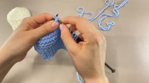 Рукавички царапки для новорожденных на двух прямых спицах для начинающих - подробный видеоурок