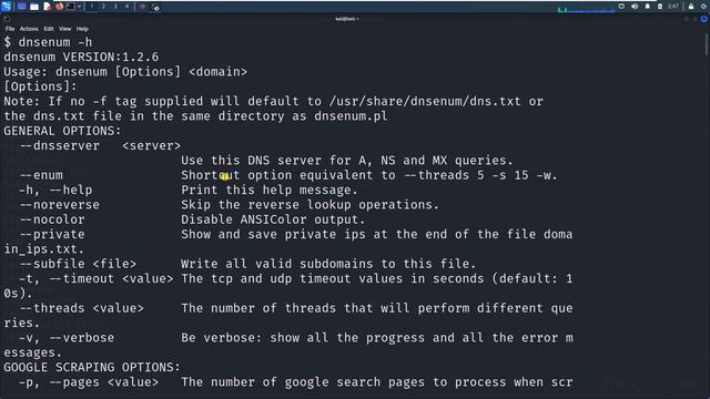 Kali Tool DNS ENUM In Kannada