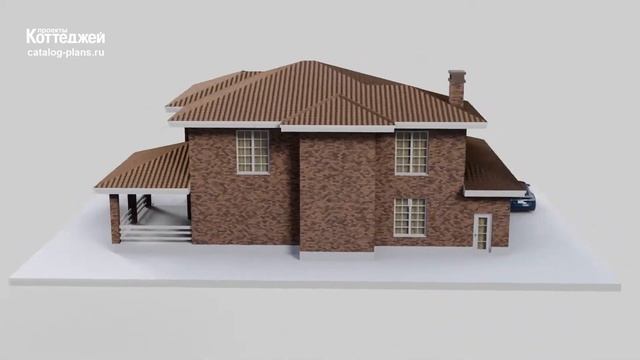 58-10HD2L - Проект двухэтажногодома из газобетона с террасой, площадью 221м² смотреть онлайн