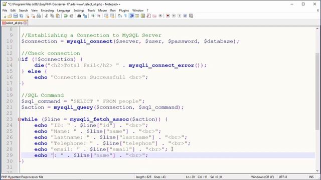 MySQLi Tutorial - 8 - Select All from Table смотреть онлайн