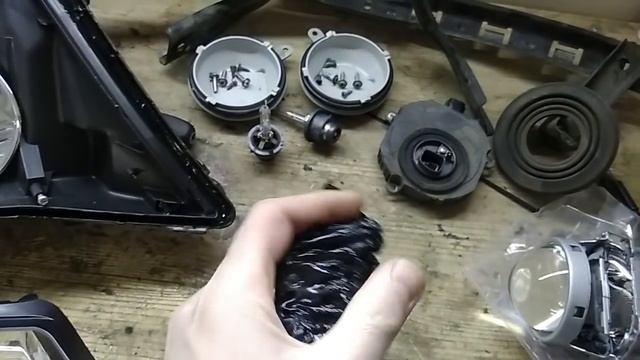 Тюнинг фар на Acura MDX установка биксеноновых блок линз Hella 3R смотреть онлайн