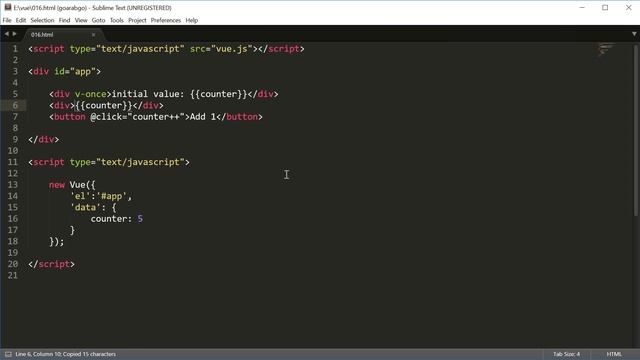 016 - VueJs v-once تثبيت المحتوى عن طريق смотреть онлайн