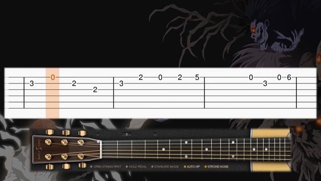 Death Note OP 1 - The World - Guitar tutorial (TAB) смотреть онлайн