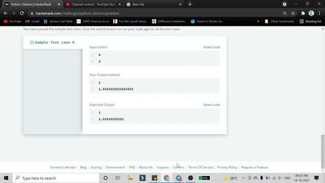 Python division : HackRank Solution смотреть онлайн