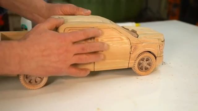 WOOD CARVING FORD F150 RAPTOR PICKUP TRUCK NEW 2022 смотреть онлайн