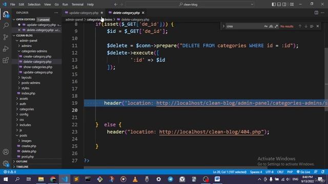 PHP PDO 1004 Updating Categories смотреть онлайн