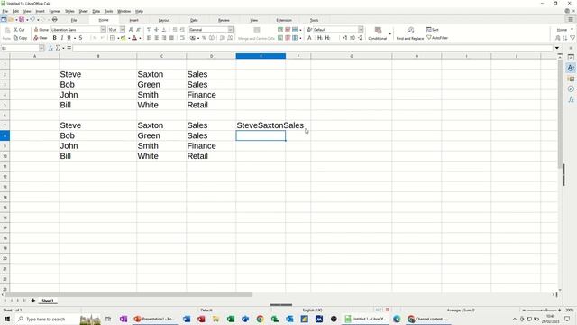 How to join or split columns in Libreoffice Calc смотреть онлайн