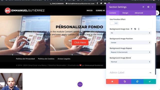 Personalizar Cambiar o Poner Fondo (Background) Color Imágenes de Sección o Módulo de DIVI Wordpres смотреть онлайн
