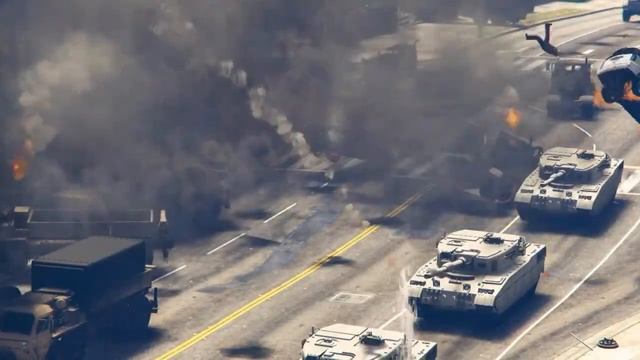 Israeli Armored Headquarter of Jerusalem Badly Destroyed by Iranian Fighter Jets - GTA 5 смотреть онлайн