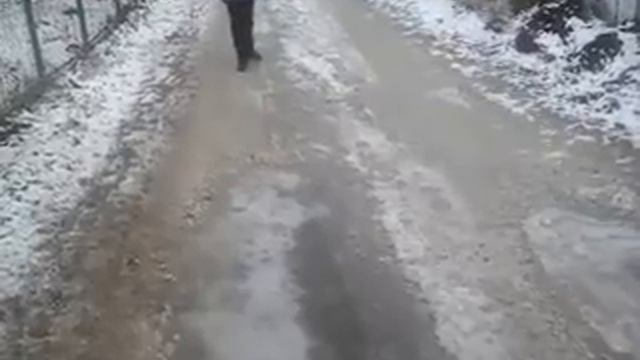 Старенький дедушка катается на льду. смотреть онлайн