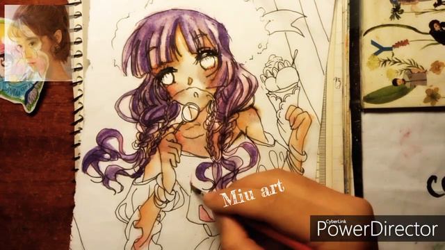 #Miuart Drawing anime .Vẽ anime girl thổi bong bóng смотреть онлайн