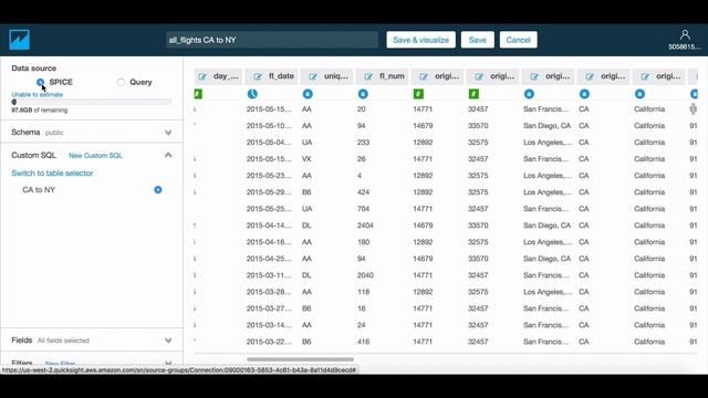 Using SQL to Import Data into Amazon Quicksight смотреть онлайн