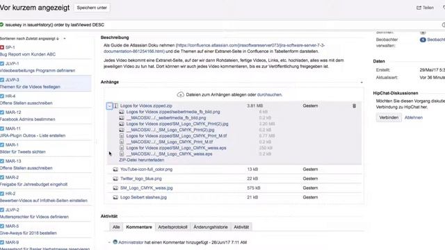 Zugriff auf ZIP-Dateien - Atlassian Jira lernen Video #20 смотреть онлайн