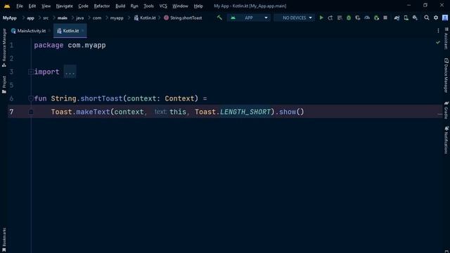 Toast | Normal VS Extension function | Kotlin смотреть онлайн