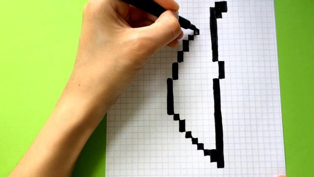 Как Рисовать Банан по Клеточкам - Рисунки по Клеточкам ♥ Pixel art смотреть онлайн