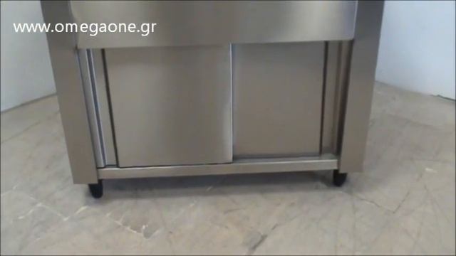 Λάντζα Inox 2 Γούρνες Συρόμενες Πόρτες Commercial Stainless Steel 2 Bowls Sink Sliding Doors смотреть онлайн