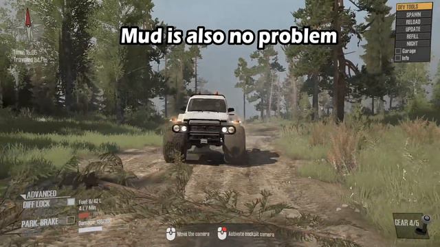 Spintires Mudrunner Swimming Car | Niva Bronto Marsh