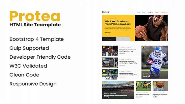 Protea - Responsive HTML Site Template | Themeforest Website Templates and Themes смотреть онлайн