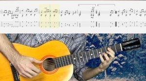 Популярная классическая мелодия на гитаре Бурре - И. С. Бах (табулатура, ноты, разбор)