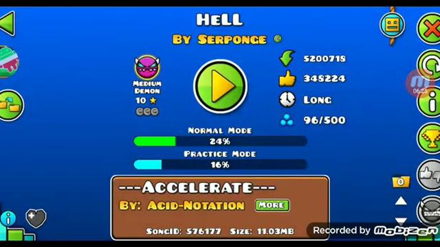 Как подняться до extreme denom в GEOMETRY DASH смотреть онлайн