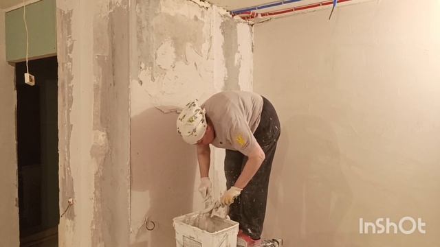 Как набрасывать штукатурку на стену смотреть онлайн