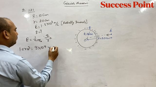 A conducting sphere of radius 10 cm has an unknown charge. If the electric field 20 cm from centre смотреть онлайн