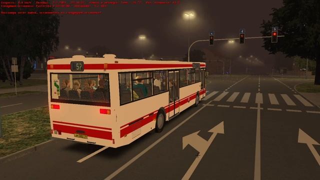 OMSI 2. ВЕЧЕРНЯЯ ПОЕЗДКА ПО ЩЕЦИНУ НА MAN SL 202 VOITH