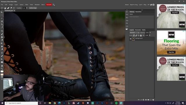 Using Polygonal Lasso Tool - Photopea смотреть онлайн