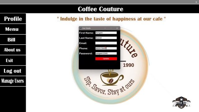 Tkinter Python | Group Project | Cafe Management System | Coffee Courture☕☕ смотреть онлайн