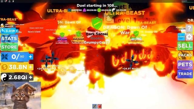 I GOT A FULL TEAM OF ULTRA BEAST PETS AND GOT #1 ON THE LEADERBOARD! - Roblox Ninja Legends смотреть онлайн