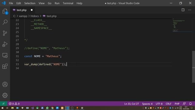 PHP - Aula 25 / Variável e Constante смотреть онлайн