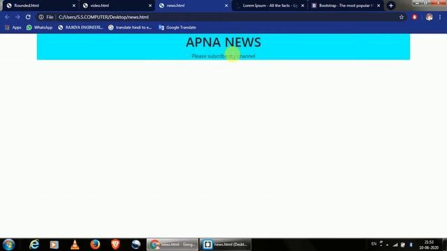 create news website column using Bootstrap смотреть онлайн
