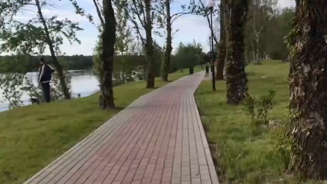 Набережная в городе Отрадное Кировского муниципального района Ленинградской области. смотреть онлайн